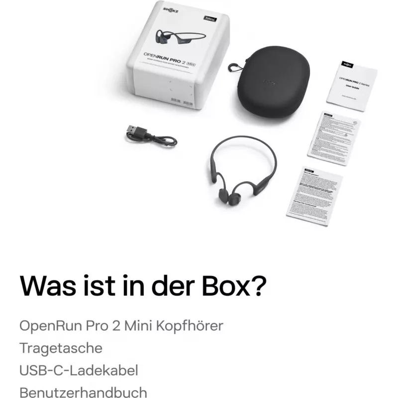 SHOKZ OpenRun Pro 2 Mini Headset Kabellos Ohrbügel-Sport Bluetooth Schwarz