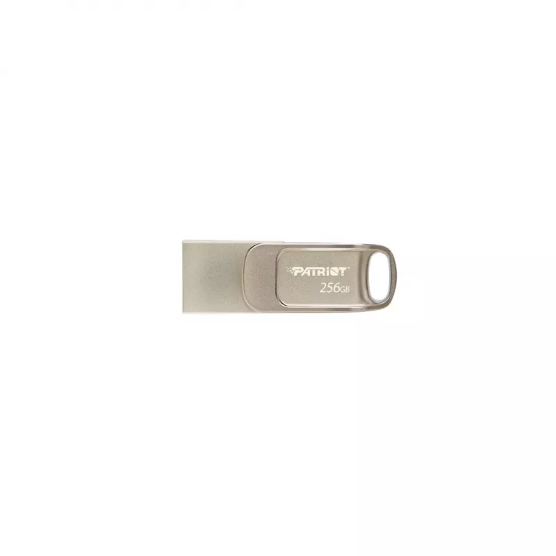 USB-Flash-Laufwerk PATRIOT PS256GT560DS5D 256 GB USB 3.2 (USB-A/USB-C) drehbar, silber, 120 MB/s