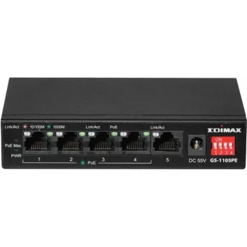 Netzwerk-Switch EDIMAX GS-1105PE 5-Port PoE Unmanaged Switch