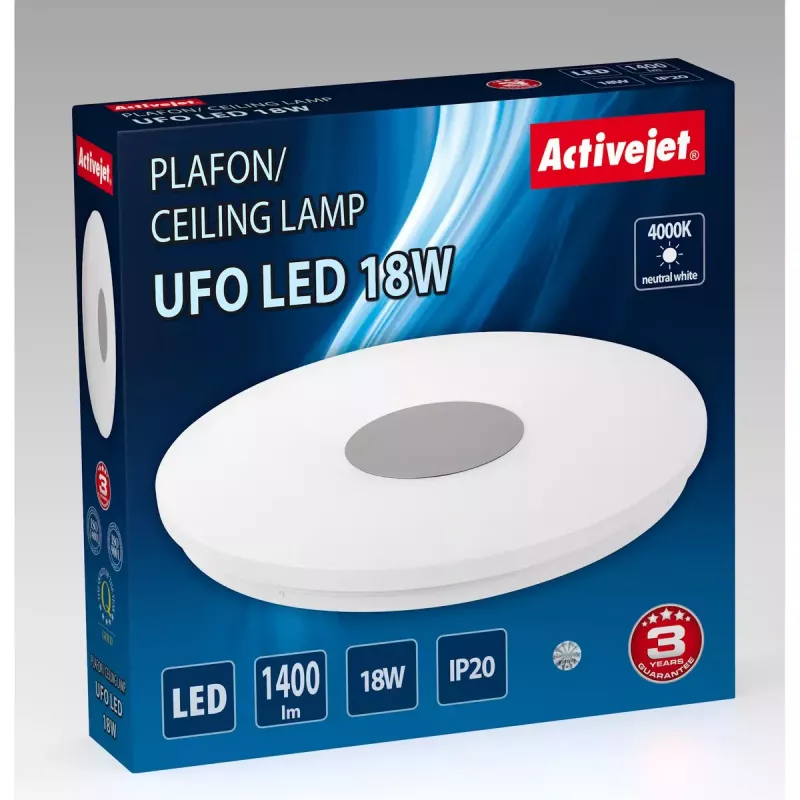 Activejet UFO moderne LED-Deckenleuchte 18W