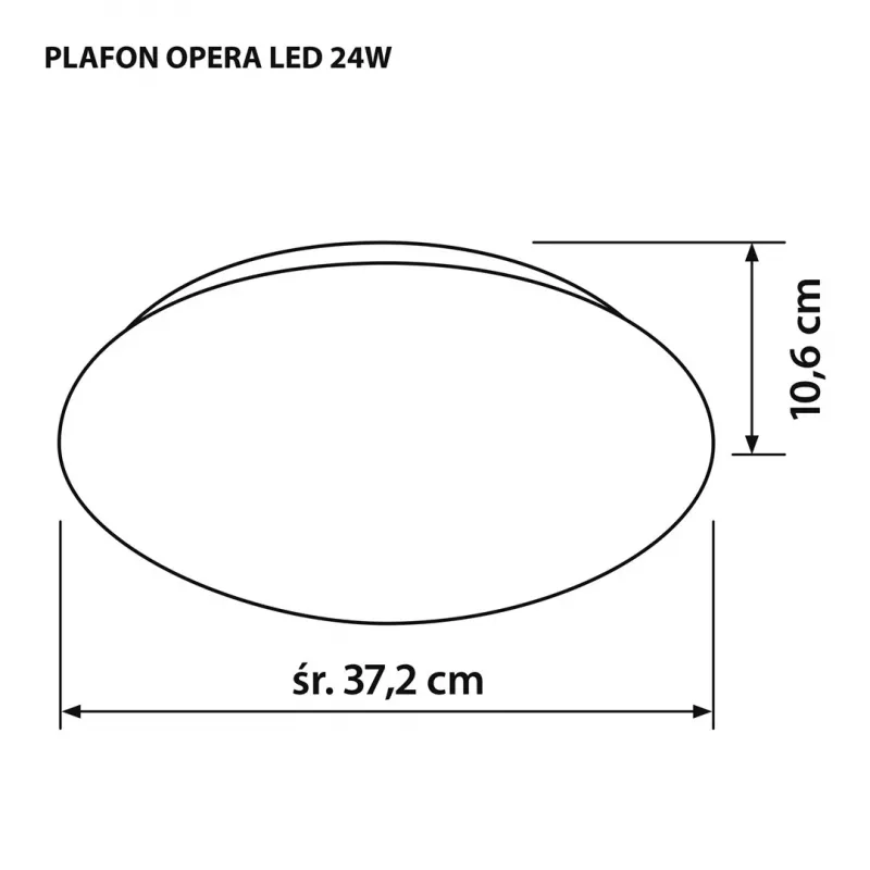 Moderne LED-Deckenleuchte Activejet OPERA LED 24W