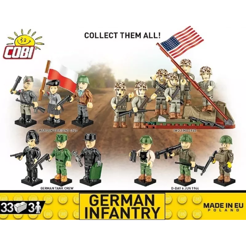 Bauklötze Deutsche Infanterie – 3-Figuren-Set