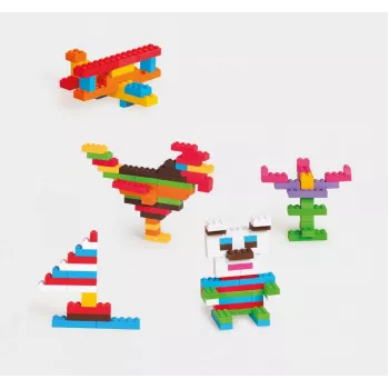 Baukasten-Set Marioinex Blocks Classic 210 Stück, kompatible Steckbausteine, sortierte Farben
