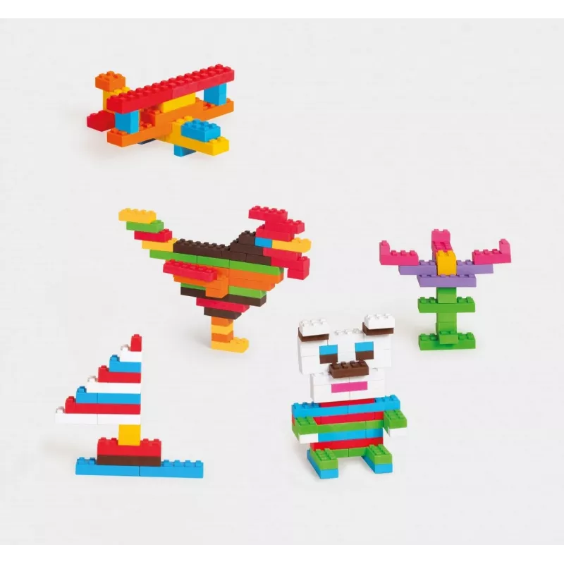 Baukasten-Set Marioinex Blocks Classic 210 Stück, kompatible Steckbausteine, sortierte Farben
