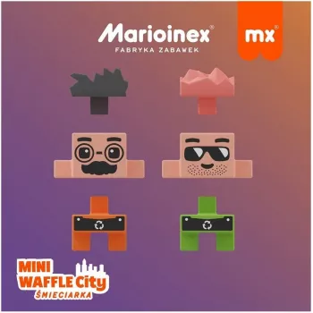 Spielzeugbausteine Marioinex Blocks Waffle mini Müllauto 14 Stk. 903131