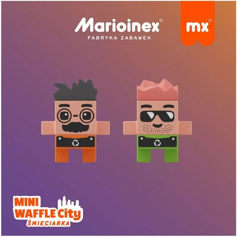 Spielzeugbausteine Marioinex Blocks Waffle mini Müllauto 14 Stk. 903131