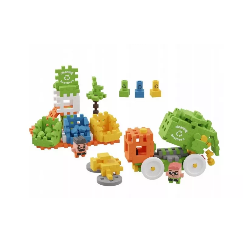Spielzeugbausteine Marioinex Blocks Waffle mini Müllauto 14 Stk. 903131