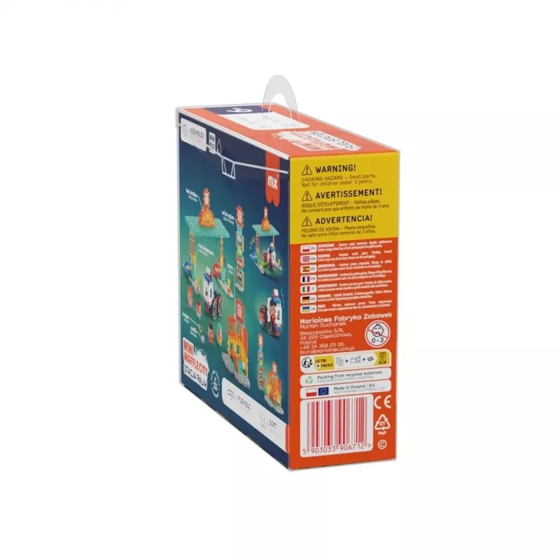 Baustein-Set Marioinex Mini Waffle Blocks Tankstelle, 148 Teile, mehrfarbig, ab 6 Jahren