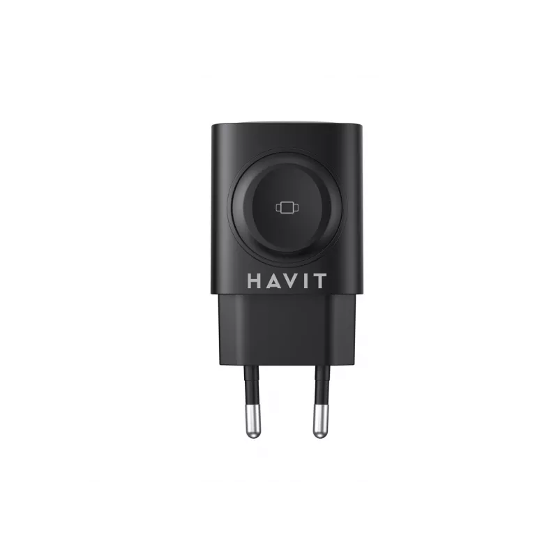 Havit UC132 EU GaN 22W Dual-Port-Ladegerät kabelloses Laden schwarz