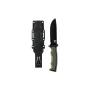 Multifunktionsmesser 101 INC Bushawk 9244 — Edelstahlklinge 3Cr13 110 mm, grüner Kunststoffgriff, rutschfeste Oberfläche, mit Scheide