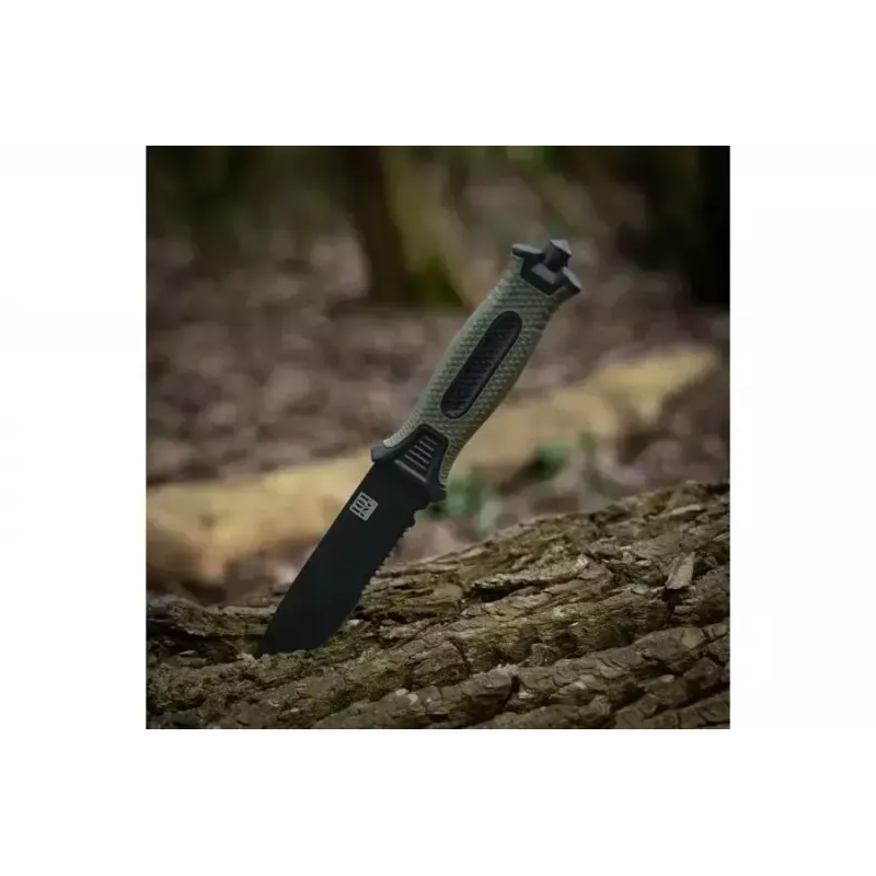 Taktisches Messer 101 INC Modell 9242 feststehende Klinge, Edelstahl 3Cr13, 120 mm Klinge, grüner Griff, Scheide