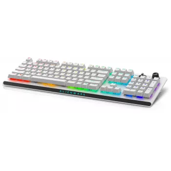 Dell | Alienware Tri-Mode AW920K | Kabellose Gaming-Tastatur | Kabellos | RGB LED-Beleuchtung | US | Bluetooth | Lunar Light | Nummernblock | CHERRY MX Red | Kabellose Verbindung