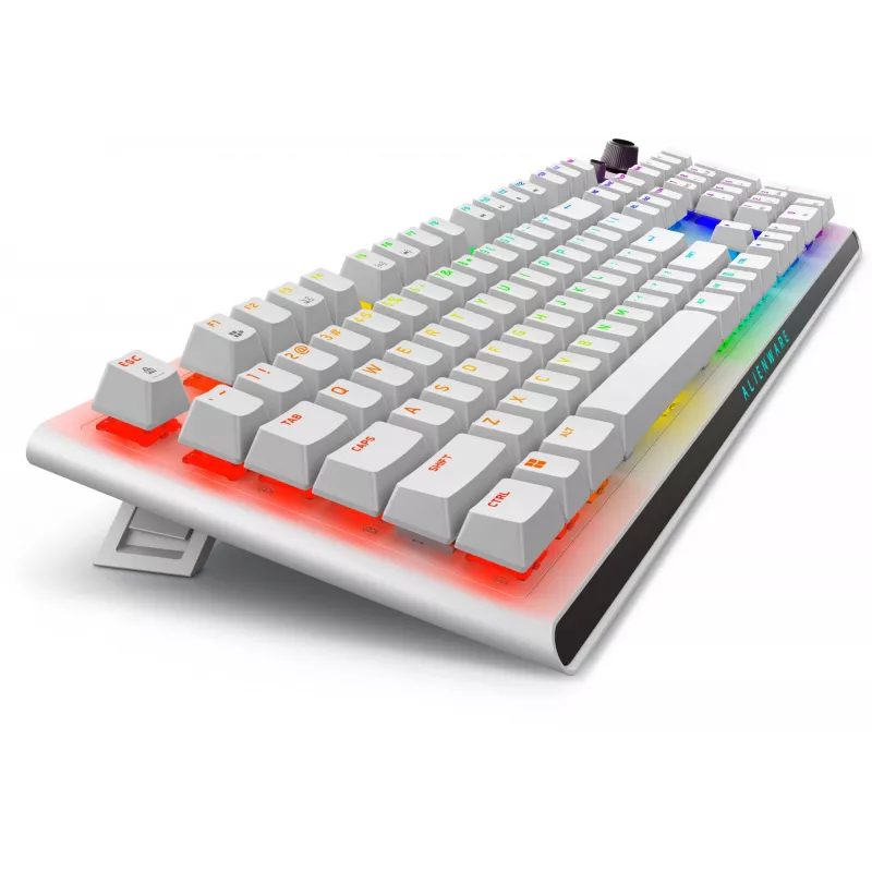 Dell | Alienware Tri-Mode AW920K | Kabellose Gaming-Tastatur | Kabellos | RGB LED-Beleuchtung | US | Bluetooth | Lunar Light | Nummernblock | CHERRY MX Red | Kabellose Verbindung