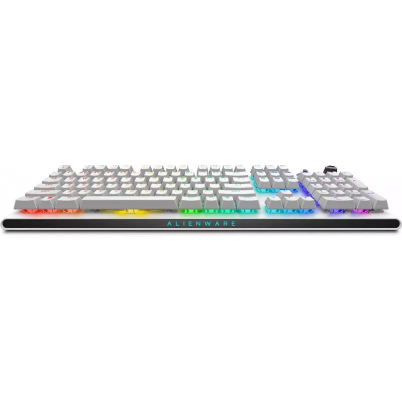 Dell | Alienware Tri-Mode AW920K | Kabellose Gaming-Tastatur | Kabellos | RGB LED-Beleuchtung | US | Bluetooth | Lunar Light | Nummernblock | CHERRY MX Red | Kabellose Verbindung