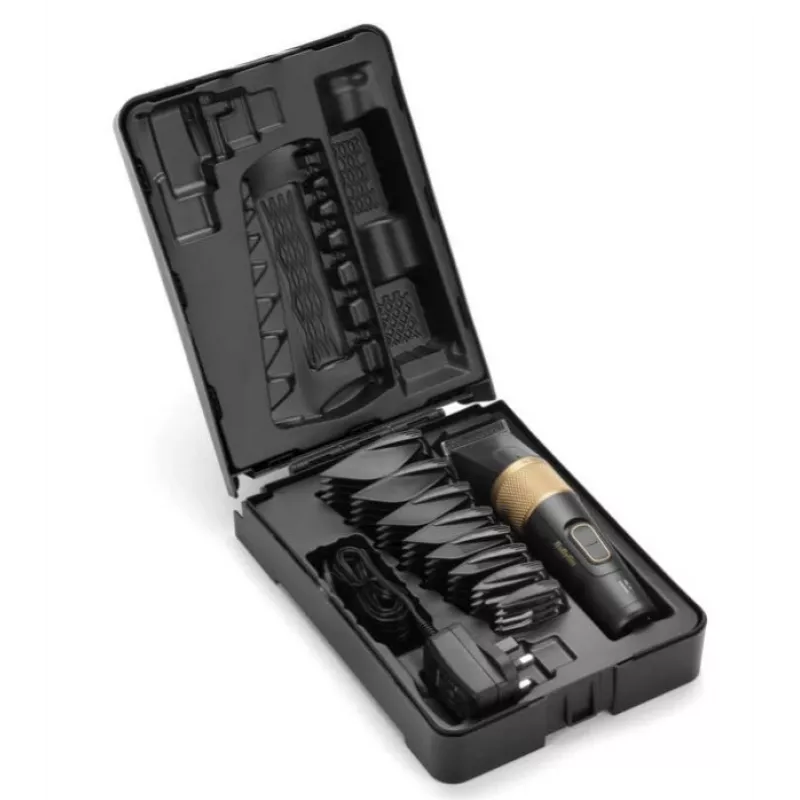 Haartrimmer BaByliss E987E Gold Granite – wiederaufladbarer Li-Ion-Akku, 8 Längenstufen, 0,6 mm – 28 mm, wasserdicht