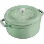 Staub Runder Gusseisen-Schmortopf 5,2 L, Minze – La Cocotte 26 cm
