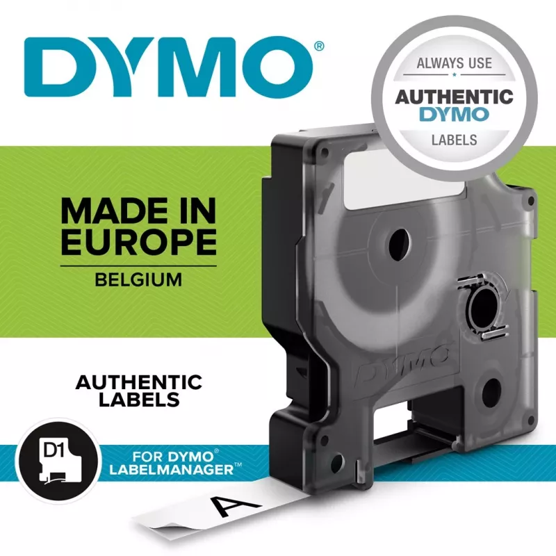DYMO D1 Durable - Schwarz auf Weiß - 12 mm