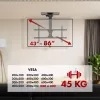 Decken-TV-Halterung MACLEAN MC-110 T für 43–86 Zoll Fernseher, VESA bis 800×400, max. Belastung 45 kg