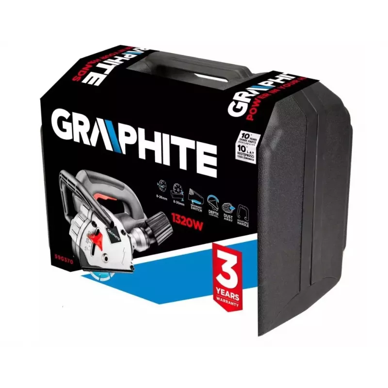 GRAPHITE 59G370 Mauernutfräse, 1320 W, 125-mm-Scheibe