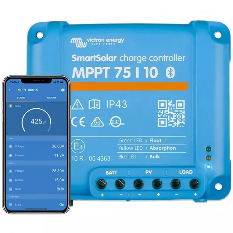 Victron Energy SmartSolar MPPT 75/10 Solar-Laderegler 75V 10A