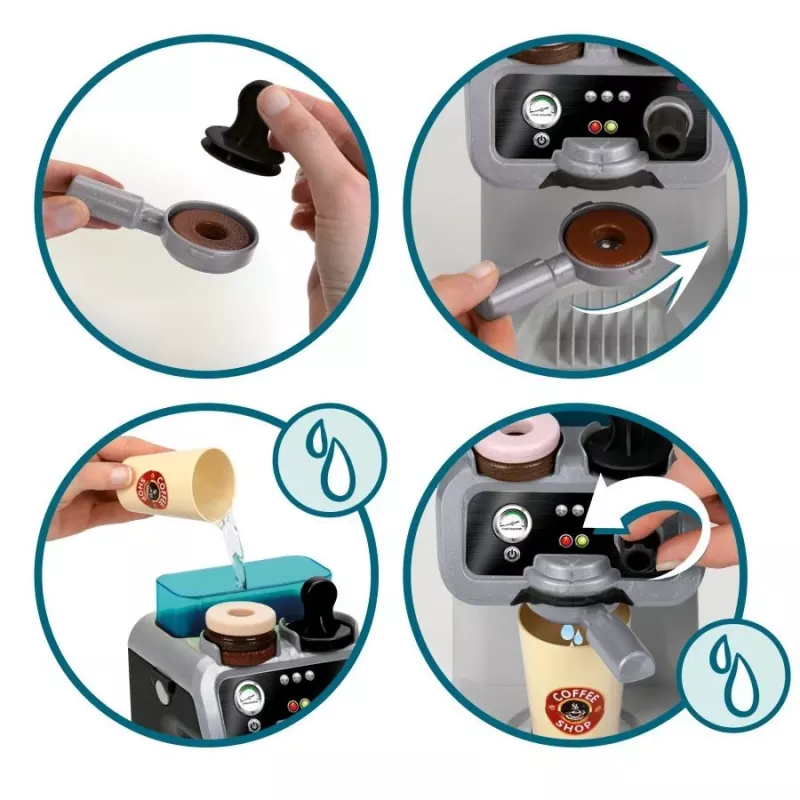 Espressomaschine KLEIN 9510 kompaktes Design, kinderfreundlicher Spielzeug-Espressobereiter