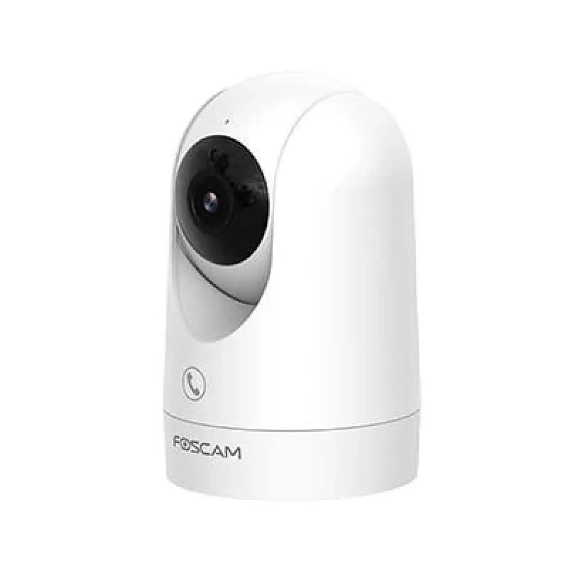 IP-Überwachungskamera Foscam R8M Weiß – 8 MP 4K (3840×2160), 2,8 mm Glaslinse, 350° horizontal / 150° vertikal, 2,4G/5G Wi‑Fi, microSD bis zu 256GB