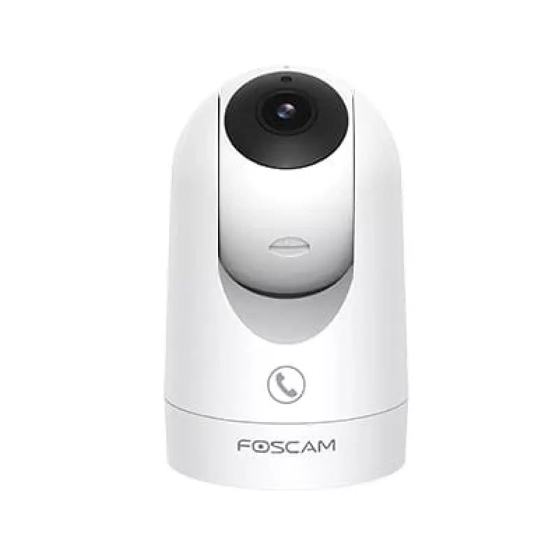 IP-Überwachungskamera Foscam R8M Weiß – 8 MP 4K (3840×2160), 2,8 mm Glaslinse, 350° horizontal / 150° vertikal, 2,4G/5G Wi‑Fi, microSD bis zu 256GB