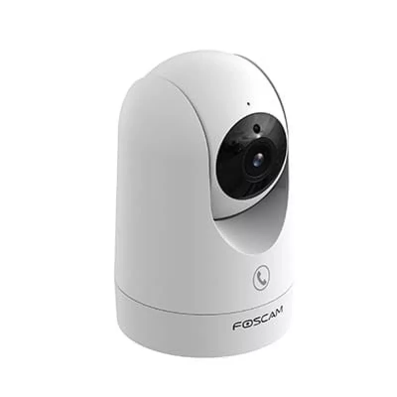 IP-Überwachungskamera Foscam R8M Weiß – 8 MP 4K (3840×2160), 2,8 mm Glaslinse, 350° horizontal / 150° vertikal, 2,4G/5G Wi‑Fi, microSD bis zu 256GB