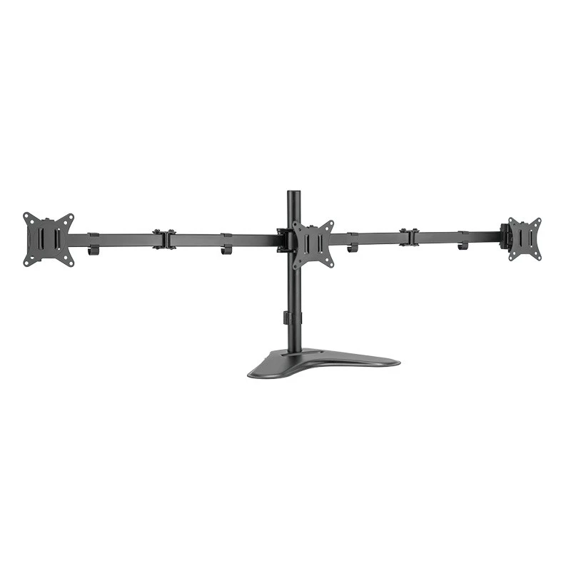LOGILINK BP0174 Dreifach-Monitorhalterung 17-27 Zoll Armlänge je 658 mm mit Smartphone-Halterung Aluminium