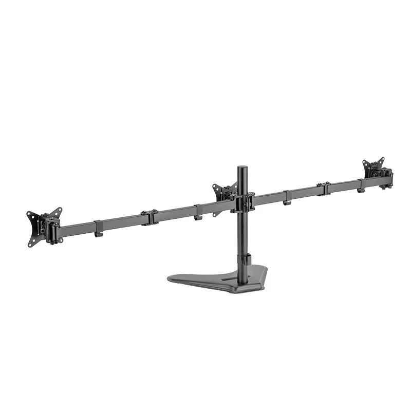 LOGILINK BP0174 Dreifach-Monitorhalterung 17-27 Zoll Armlänge je 658 mm mit Smartphone-Halterung Aluminium