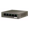Tenda TEF1105-4-63W Netzwerk-Switch Unmanaged Fast Ethernet (10/100) Power over Ethernet (PoE) Desktop/Wandmontage Grau