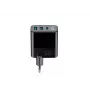 Ladegerät HAVIT UCLE001 EU GaN Drei-Port 30 W schwarz — kompaktes USB-Ladegerät mit 3 Anschlüssen