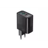 Ladegerät HAVIT UCLE001 EU GaN Drei-Port 30 W schwarz — kompaktes USB-Ladegerät mit 3 Anschlüssen