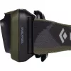 Schwarz Diamond Spot 400 Schwarz, Stirnlampe mit olivfarbenem Stirnband