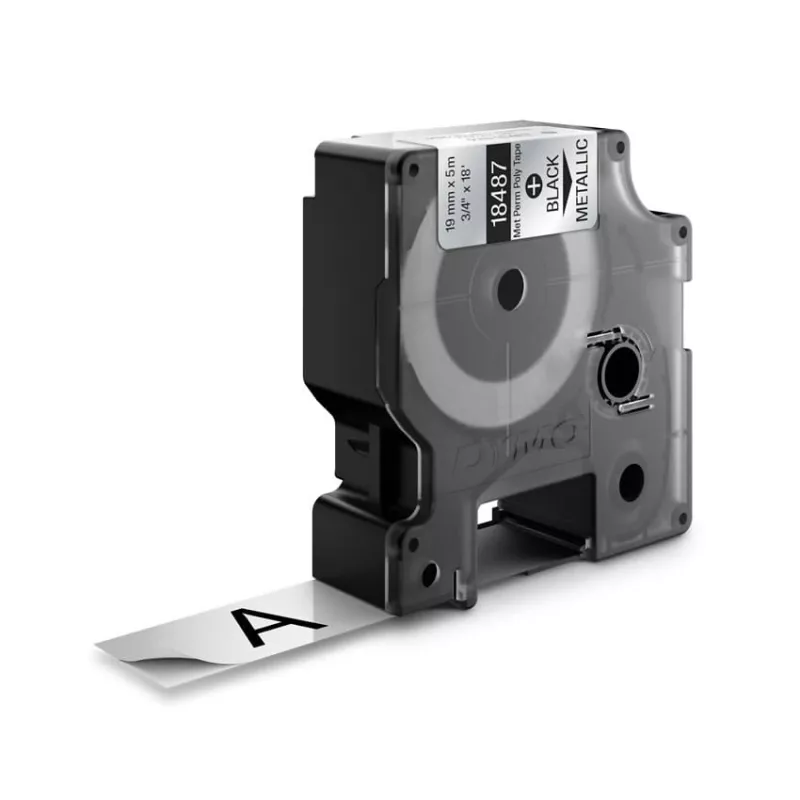 DYMO 19 mm RHINO Permanent Polyester - Schwarz auf Grau - Polyester - D1 - Belgien - Box (S0718200)