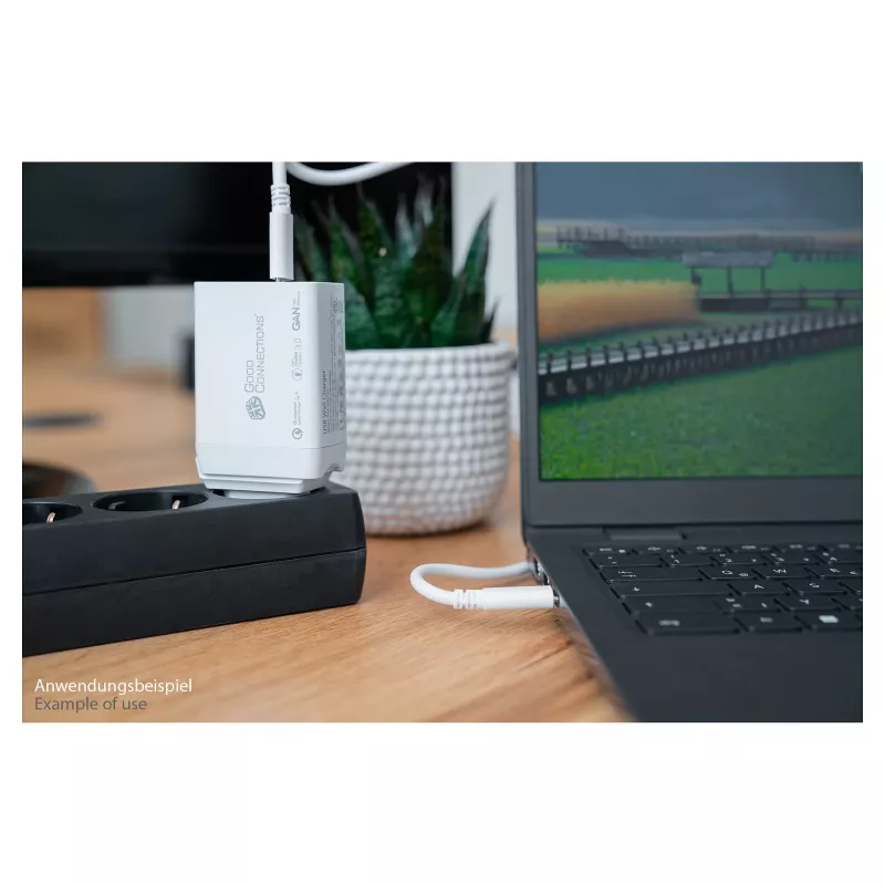 Alcasa PCA-W007W Ladegerät für Mobilgeräte Universal Weiß AC Schnellladegerät für den Innenbereich (PCA-W007W)