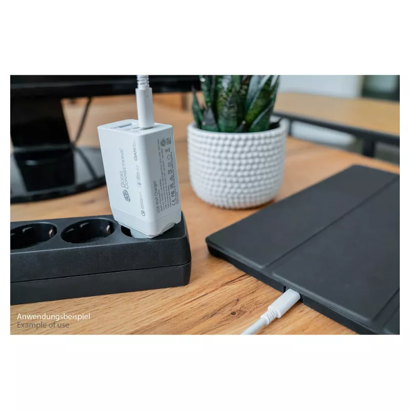 Alcasa PCA-W007W Ladegerät für Mobilgeräte Universal Weiß AC Schnellladegerät für den Innenbereich (PCA-W007W)