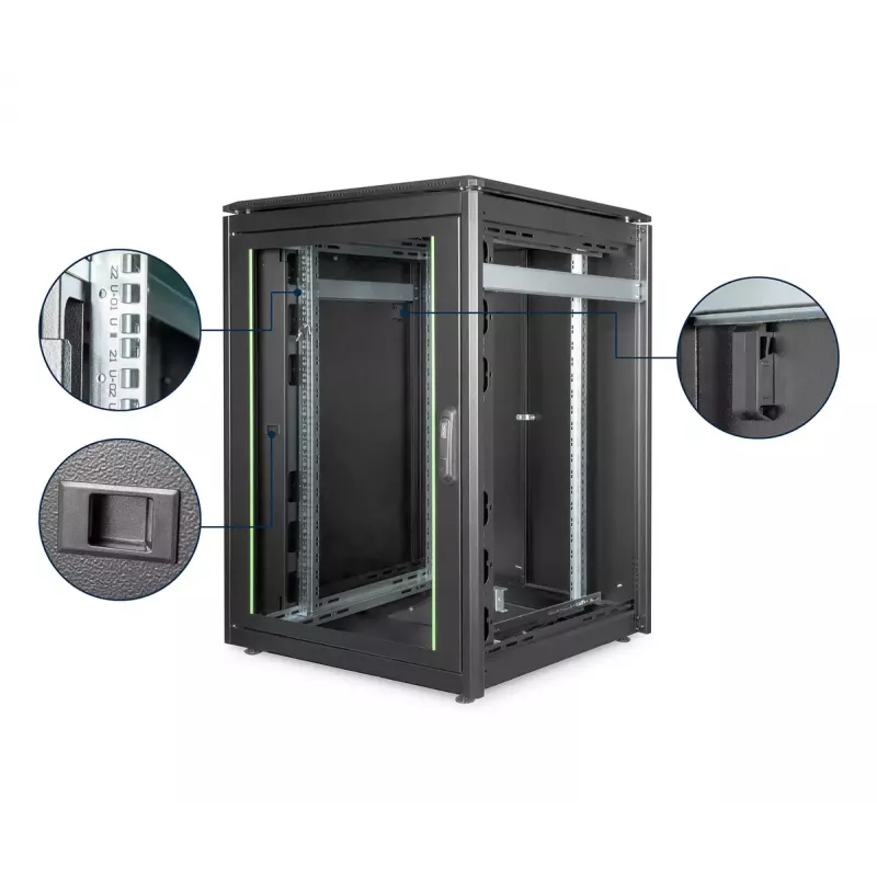 Freistehendes Rack Digitus ® DN-19 22U-8/8-B-1