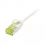 Patchkabel RJ45, CAT6A 500 MHz, 10 m, Weiß, U/FTP, slimline rund d=3,8 mm, TPE/LSZH (Superflex), AWG32, mit Cat.7 Rohkabel, Synergy 21 (S217329V3)