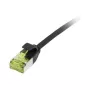 Patchkabel RJ45, CAT6A 500 MHz, 3 m, schwarz, U/FTP, Slimline rund d=3,8 mm, TPE/LSZH (Superflex), AWG32, mit Cat.7 Rohkabel, Synergy 21 (S217316V3)