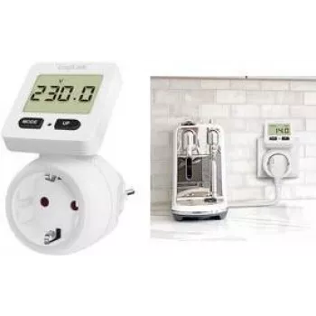 LogiLink Energiekosten-Messgerät Display 180° drehbar weiß