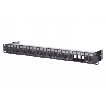 METZ CONNECT BTR E-DAT C6A Modul 24 Port 180°M - Patchpanel - Schwarz - 1U - 24 Ports (130920-BK-E)