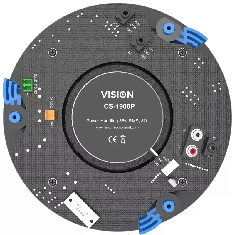 Vision CS-1900P kabelloser Bluetooth-Lautsprecher, Zweiwege-Koaxial, 35 W, Weiß