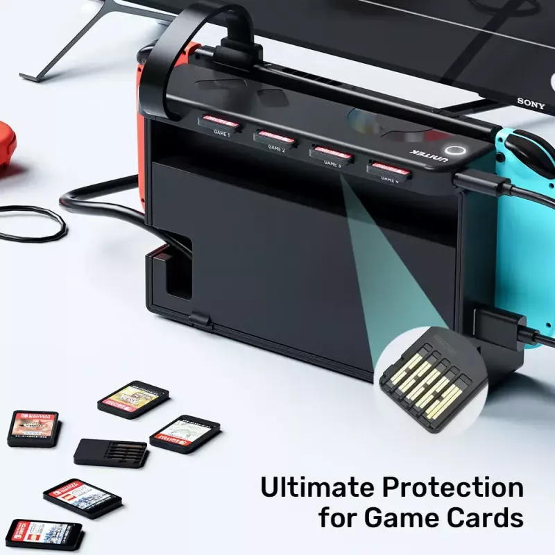 Dockingstation UNITEK G1002D für Nintendo Switch Kabelgebunden Schwarz