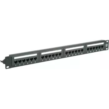 Patchpanel - Rackmontage - CAT 6a - UTP - RJ-45 X 24 - Schwarz - 48,3 cm (1 Zoll)