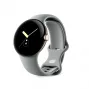Pixel Watch champagnergold Edelstahl 41 mm Haselnuss Active-Armband DE
