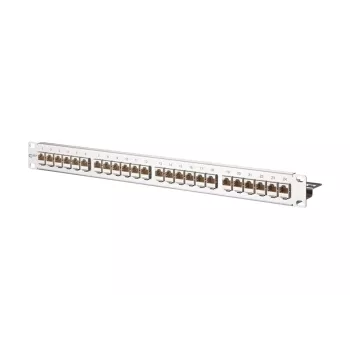 METZ CONNECT E-DAT Modul 24x8(8) 1HE Patchfeld Cat.6A Edelstahl - Patchpanel - 1U - 24 Ports (130921-E)
