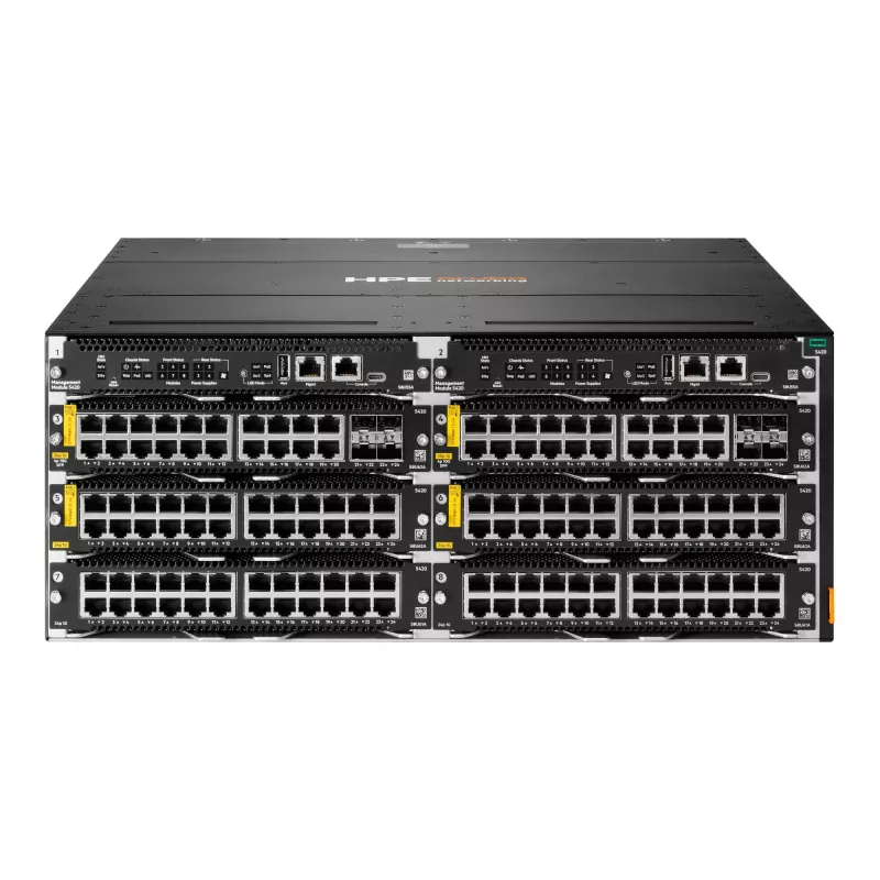 HPE Aruba Networking CX 5420 20p 10M/100M/1G Class4 PoE 4p SFP+ 1G/10G LRM Modul - Switch - L3 - managed - 20 x 10/100/1000 (PoE Class 4) + 4 x 1 Gigabit / 10 Gigabit SFP+ - Luftstrom