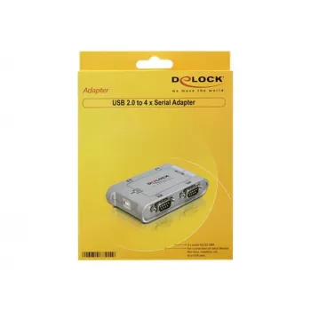 DeLOCK 87414 USB 2.0 auf 4-Port RS-232 Seriell-Adapter