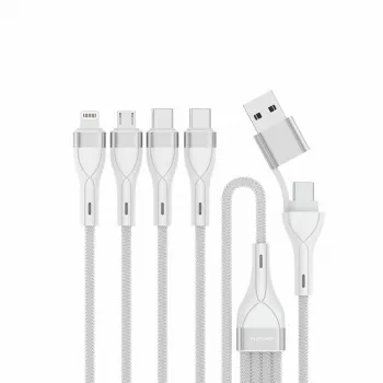 4smarts 541024 USB-Kabel 1,2 m USB A/USB C USB C/Micro USB-A/Lightning Weiß (541024)